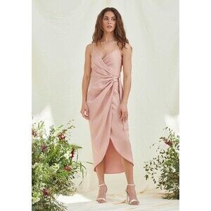 Liena rosa side tie dress